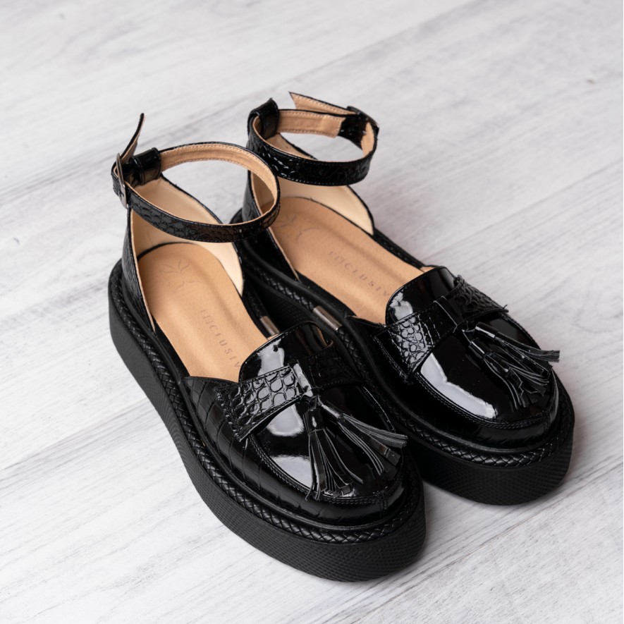     Pantofi - Augustino - Croco Black